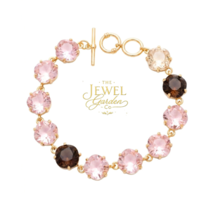 The Rose Garden Collection - Blush Pink & Indian Red Crystal Bracelet
