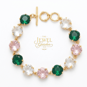 The Secret Garden Collection - Pink, Green & Clear Crystal Bracelet