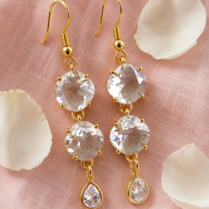 Clear Sparkly Crystal Drop Earrings — From Our DewDrop Collection